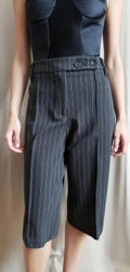 Pinstripe Capri Pants, Low Rise, Women's Size 12
