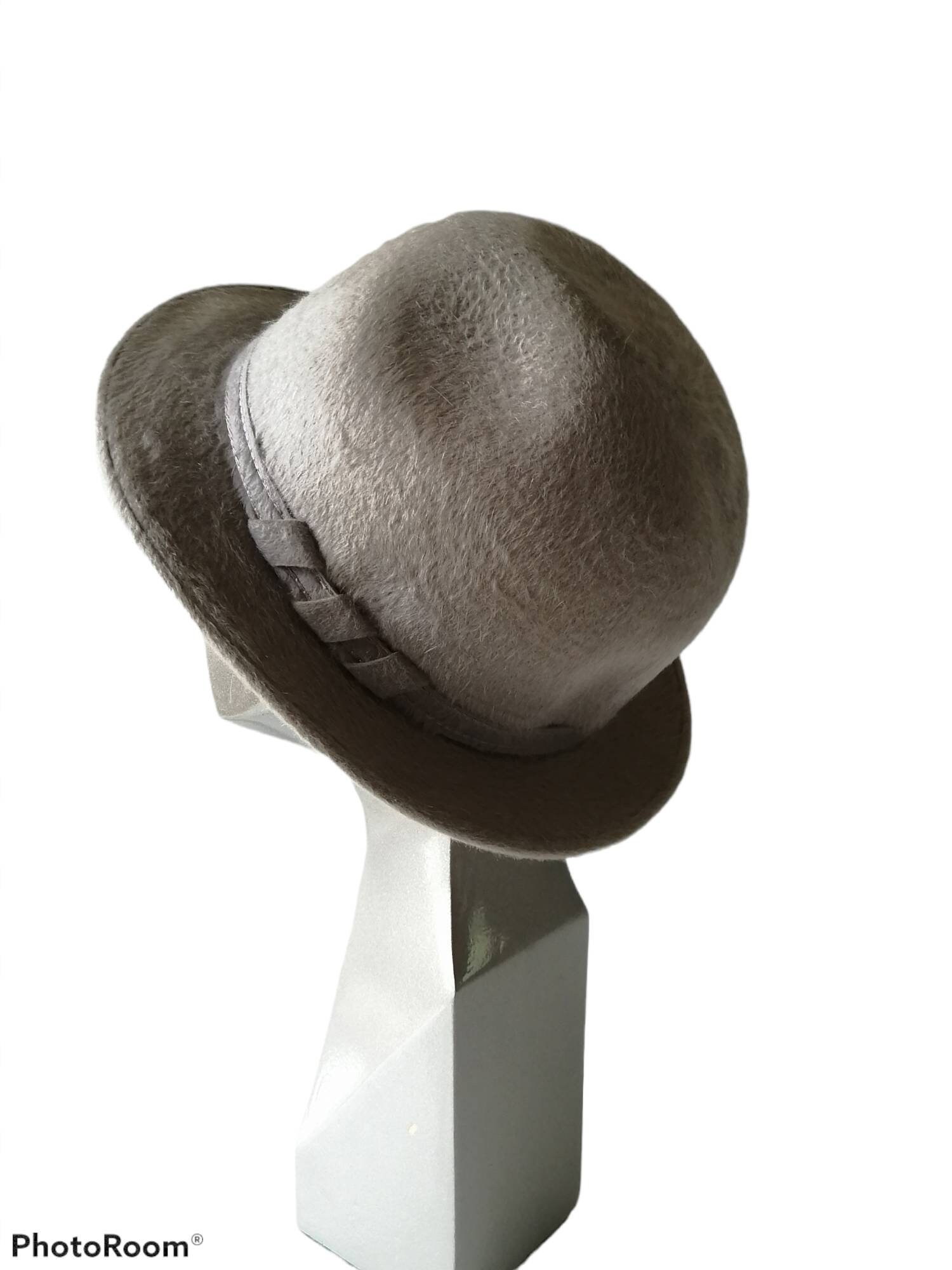 VTG Fedora Hat, Accessories Headwear, Grey Canadian Panda