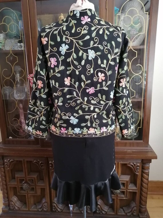 Embroidered Floral Women's Jacket, Long Sleeves, … - image 7