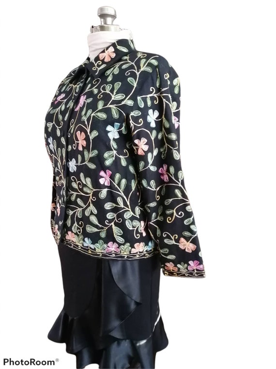 Embroidered Floral Women's Jacket, Long Sleeves, … - image 4