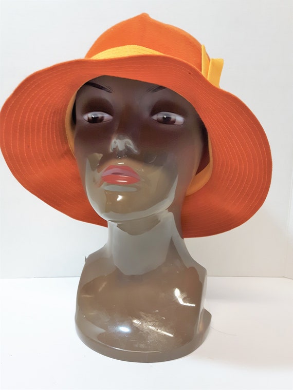 orange formal hat