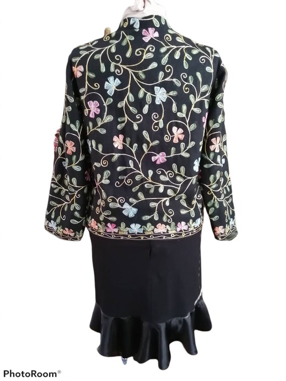 Embroidered Floral Women's Jacket, Long Sleeves, … - image 6