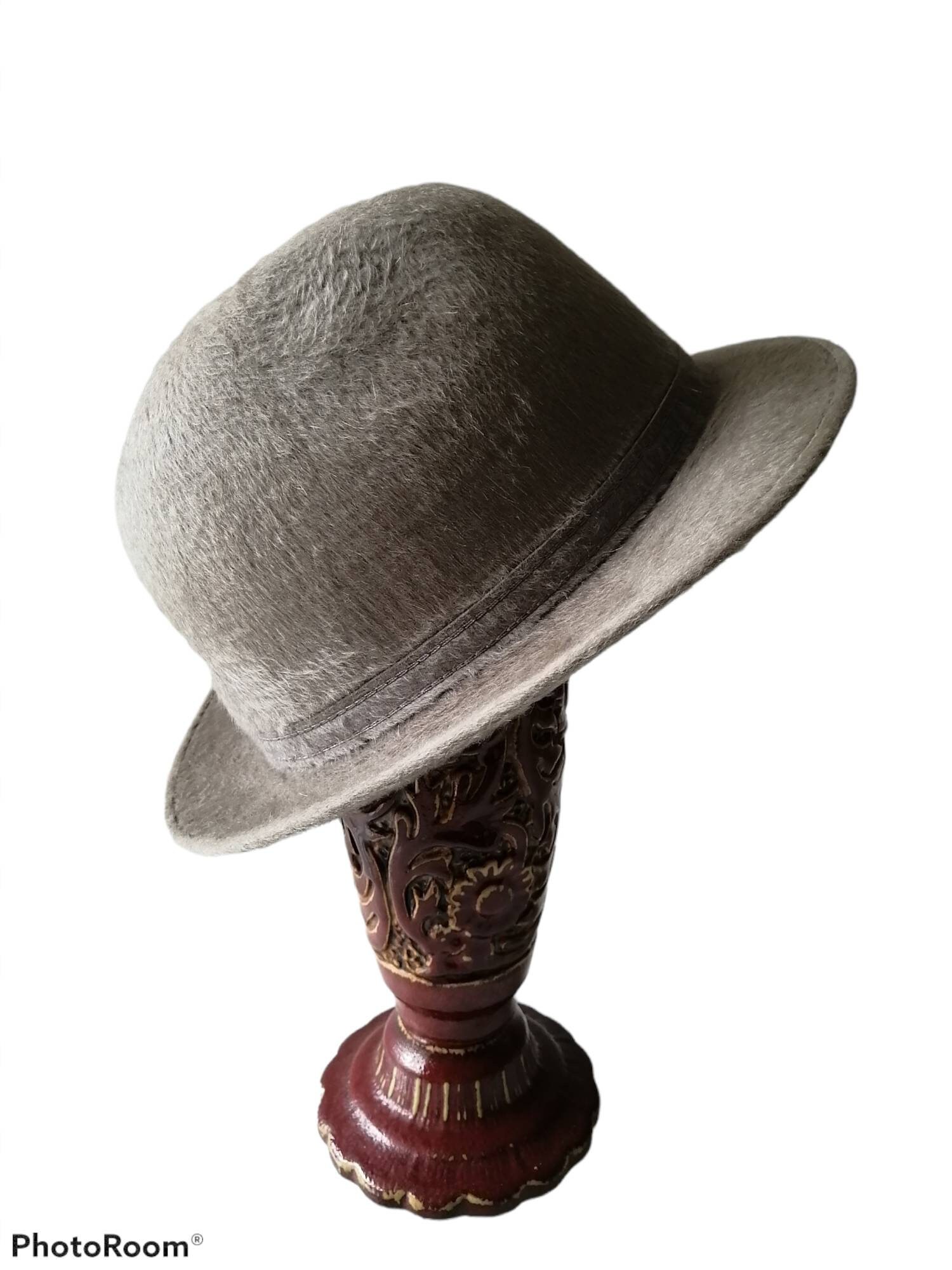 VTG Fedora Hat, Accessories Headwear, Grey Canadian Panda