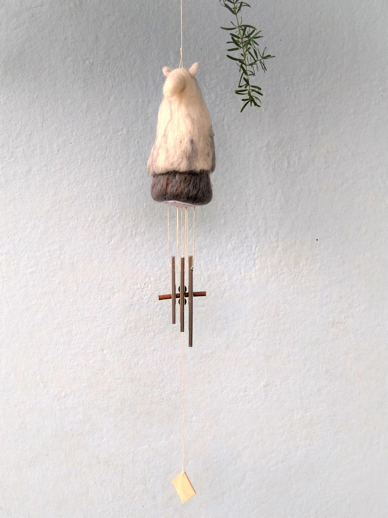 White wolf spirit wolf totem wind chimes very uniuqe gift Etsy