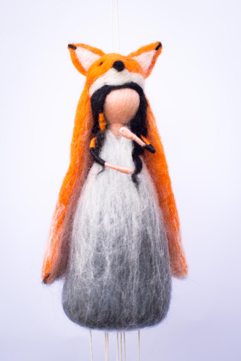 Fox spirit fox totem wind chimes very uniuqe gift needle Etsy