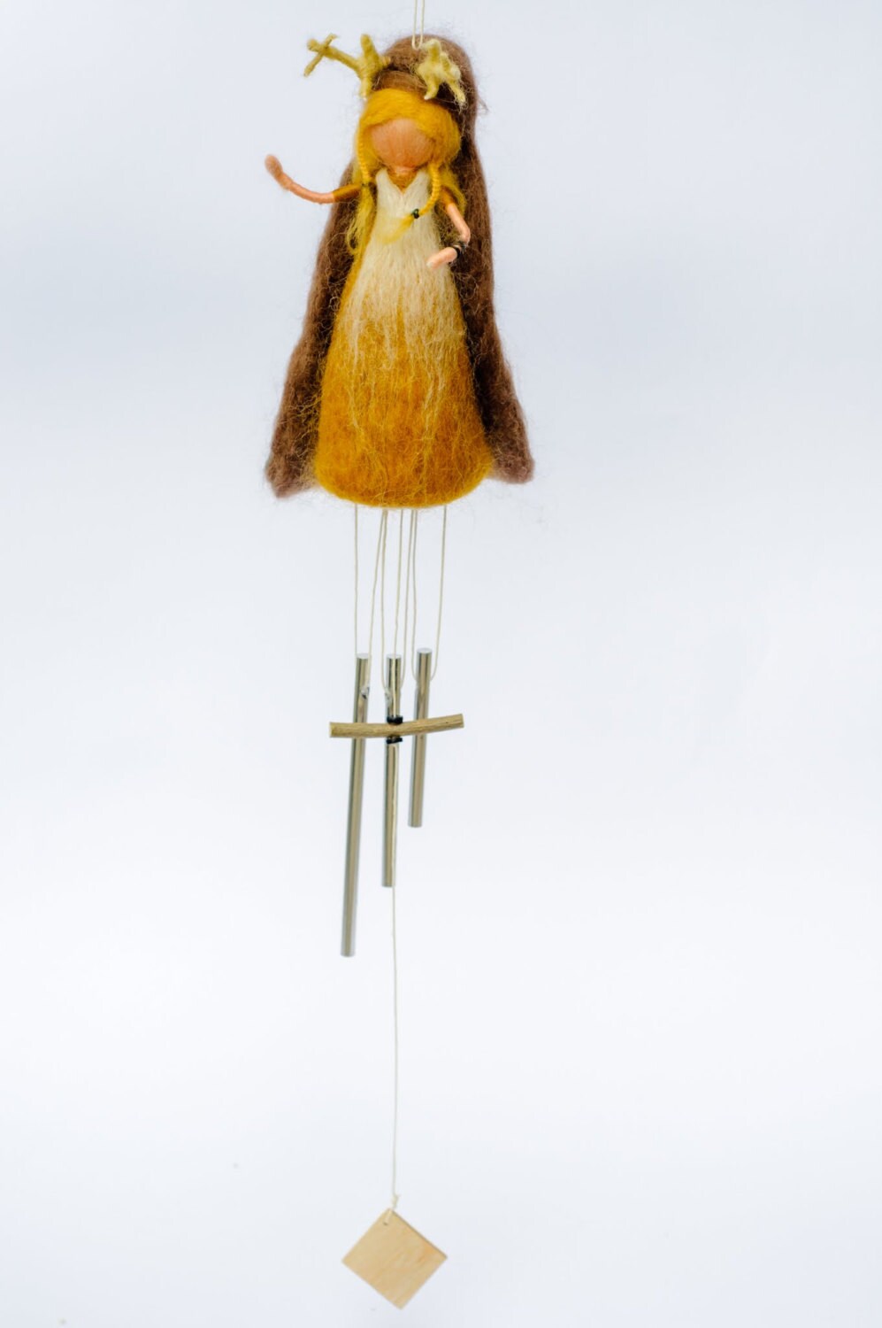 Deer Spirit Deer Totem Wind Chimes Needle Felted Waldorf Etsy
