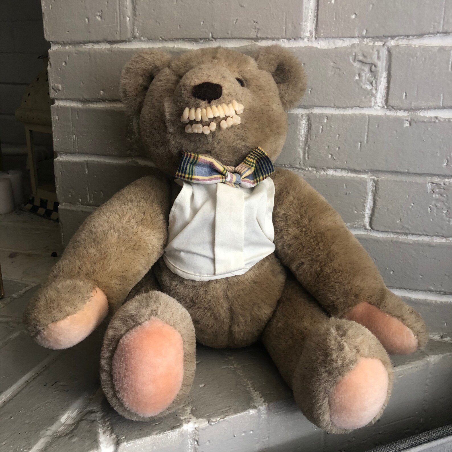 Vintage Horror Human Teeth Teddy Bear | Etsy