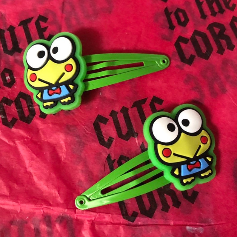 Sanrio Keroppi Frog Hair Clip Etsy