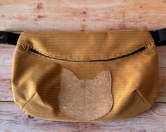Immagine dell'inserzione in evidenza: Borsa tracolla marsupio in velluto zucca