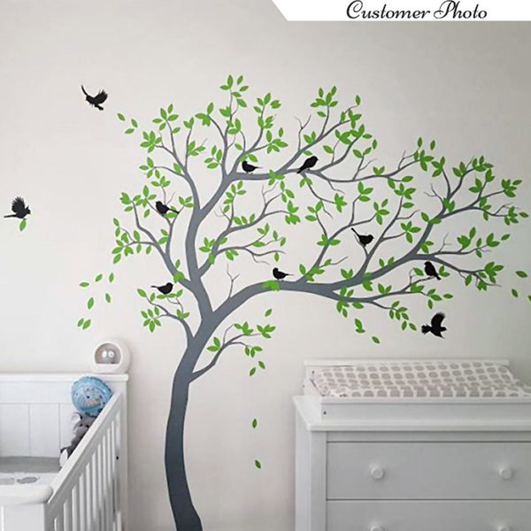 Large Tree Wall Decals Nursery Tree Wall Sticker Kids Room Wall Art Decor Wall mural 032R