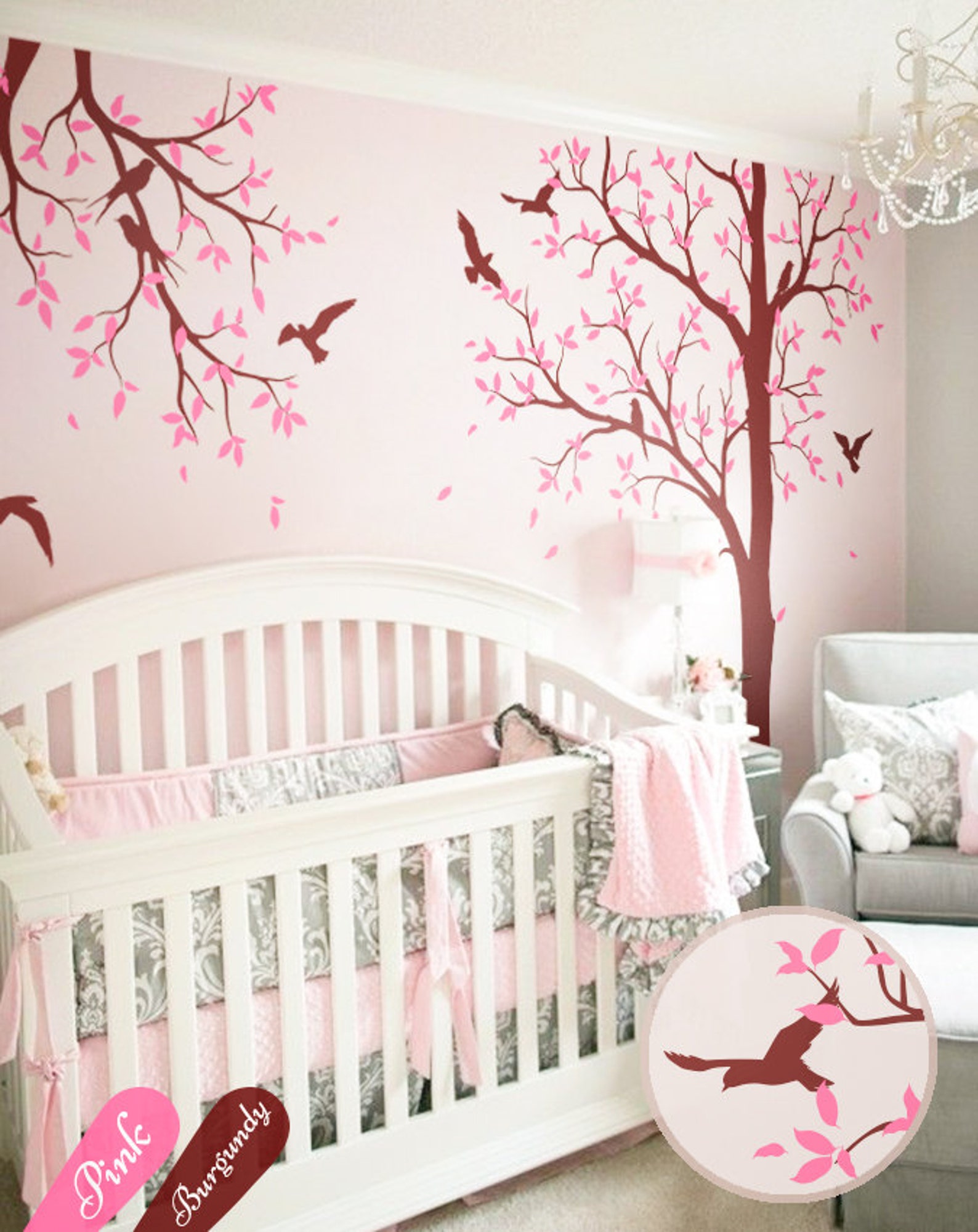 Large Tree Wall Decal Nursery Wall Decor Wall Art Mural | Etsy