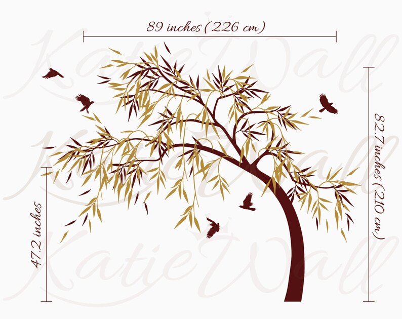 Large Tree Wall Decals With Birds for Nursery or Baby Room, Removable ...