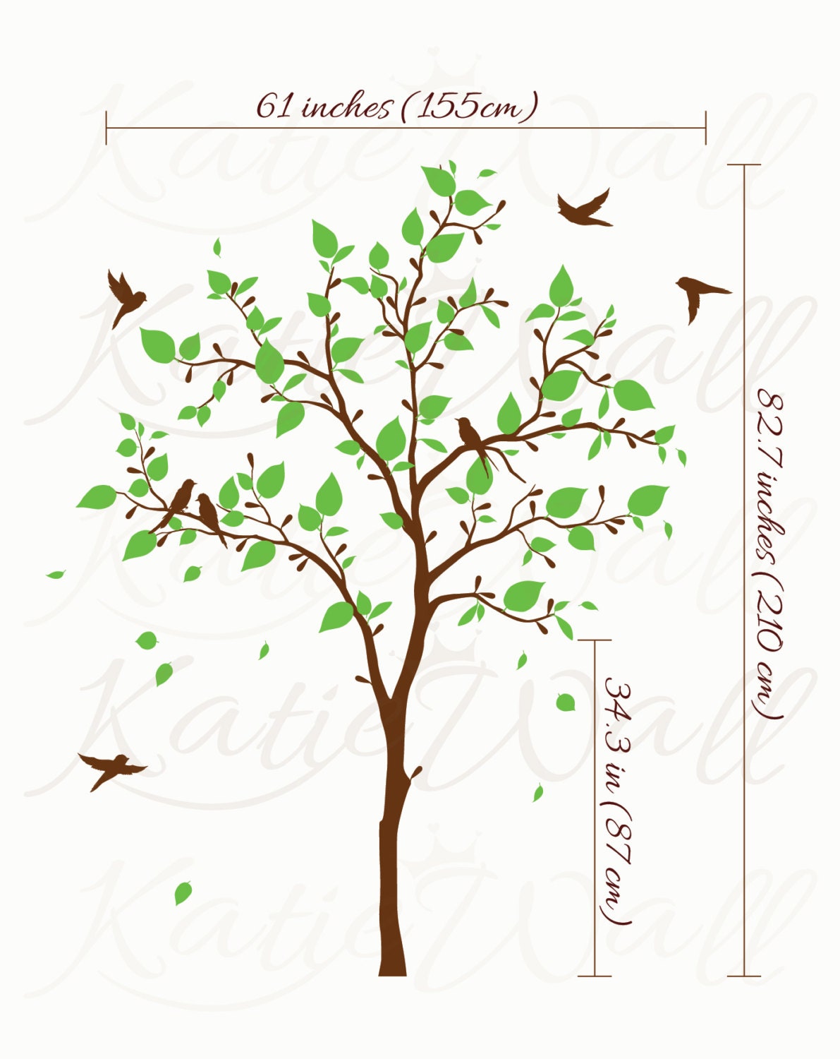 Nursery Tree Wall Decal Decoration Kids Room Wall Deals White Tree Wall ...