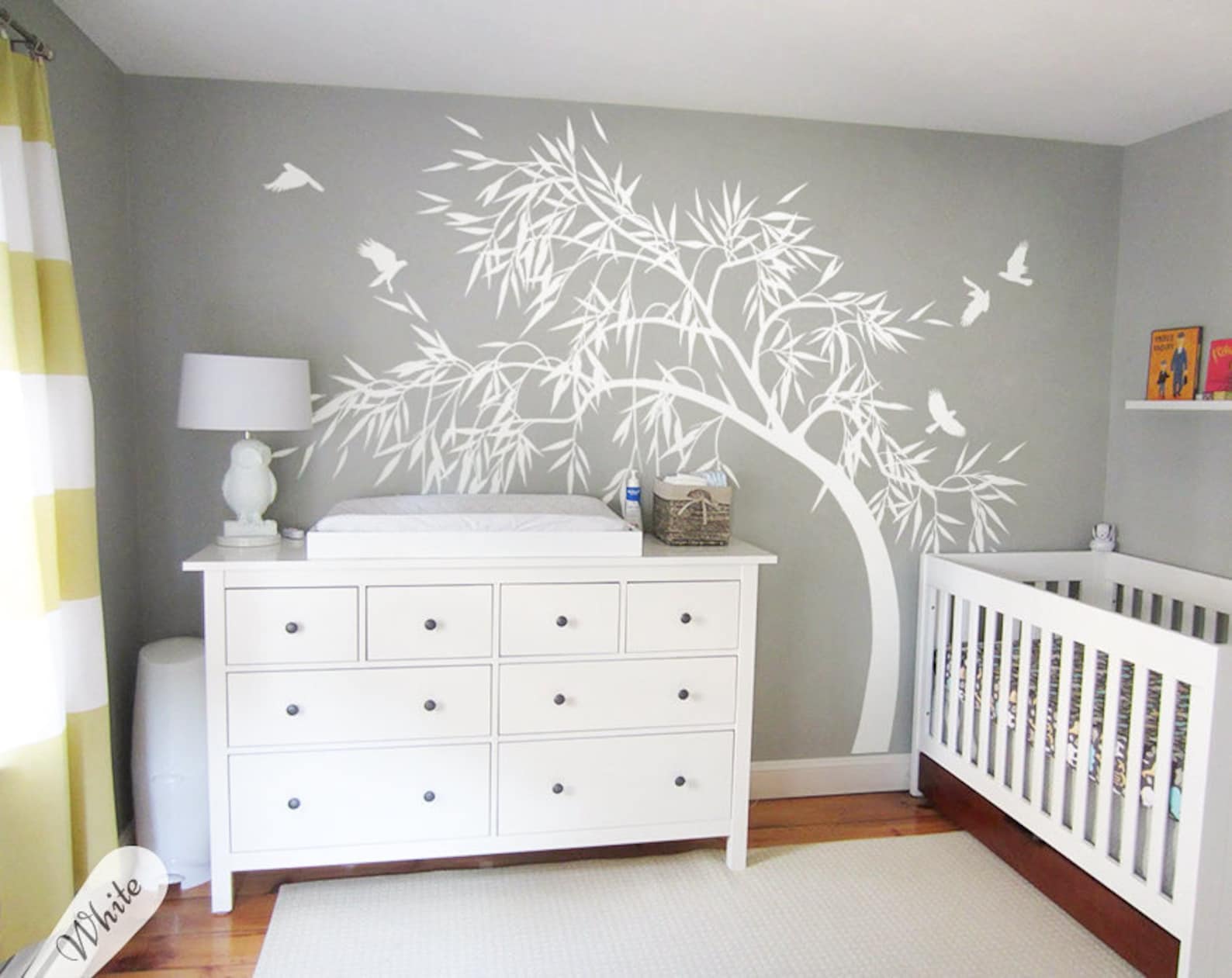 Large Tree Wall Decals With Birds for Nursery or Baby Room, Removable ...
