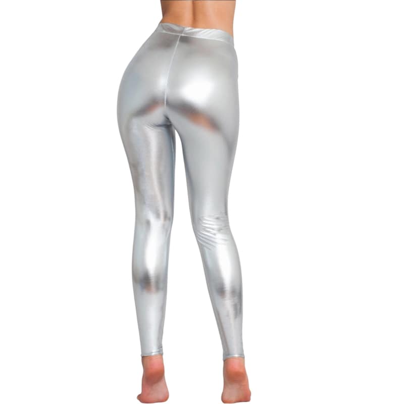 Silver Disco Leggings