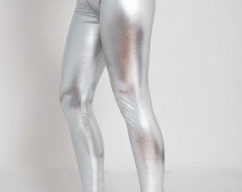 Fever - Disco Silver Leggings (Size 25, 26, 27, 28, 29, 31, 33)