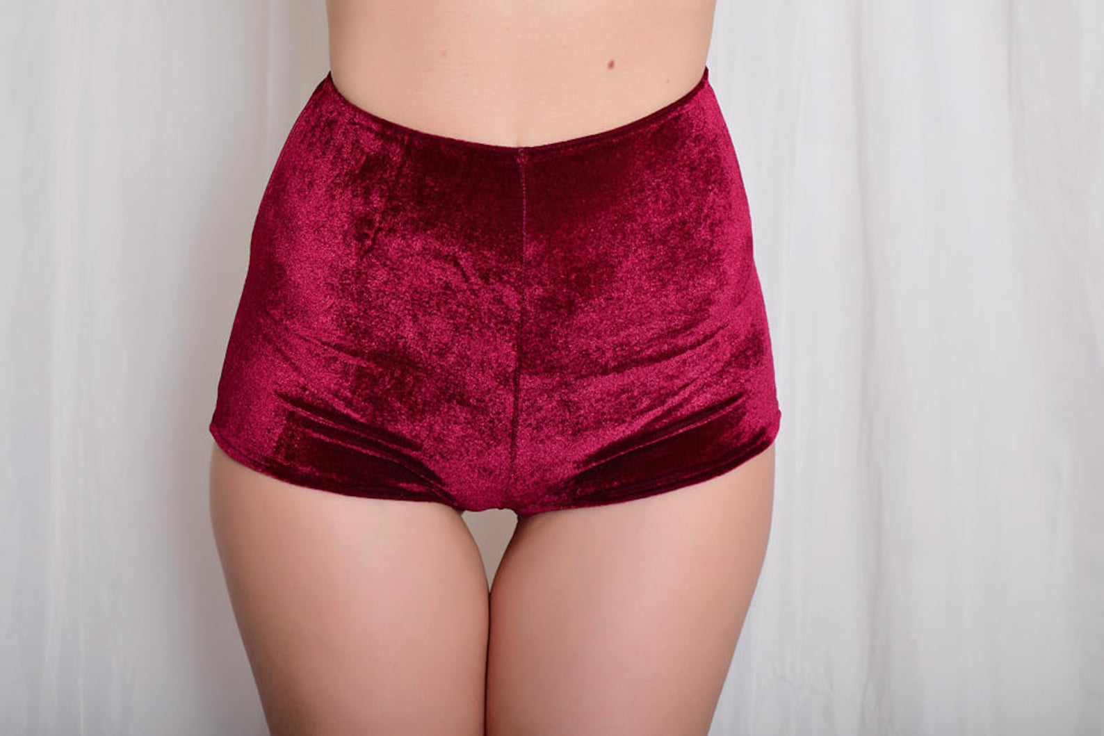 High Waisted Velvet Shorts. Sexy Dancer Cheeky Shorts. Gothic Etsy