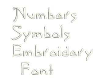 Machine Embroidery Font Designs - Font Letters, Numbers, Symbols Font Alphabet - 0.5,0.75 & 1 Sizes