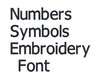 Machine Embroidery Font Designs - Font Letters, Numbers, Symbols Font Alphabet - 0.3,0.5,0.75 inch Sizes