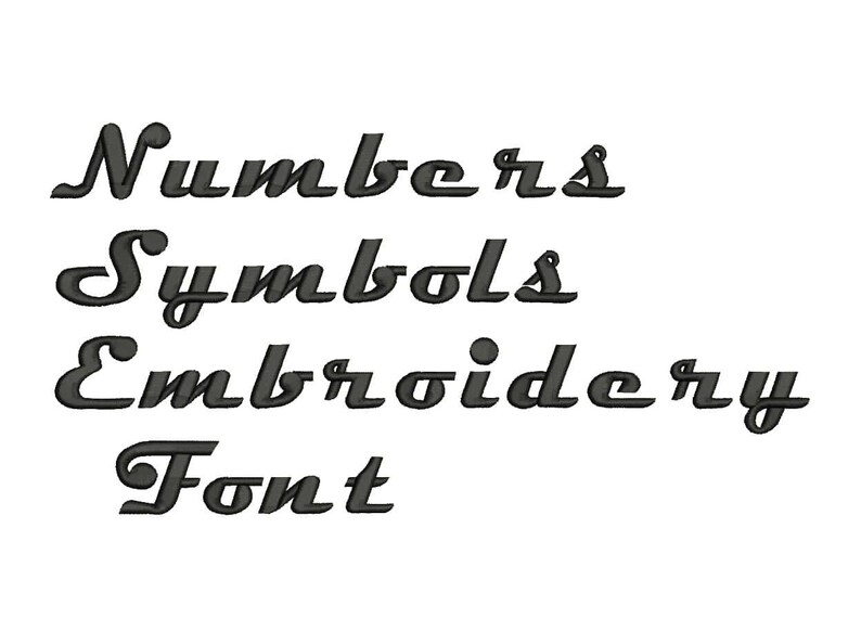 Machine Embroidery Font Designs Letters Numbers Symbols Etsy Canada