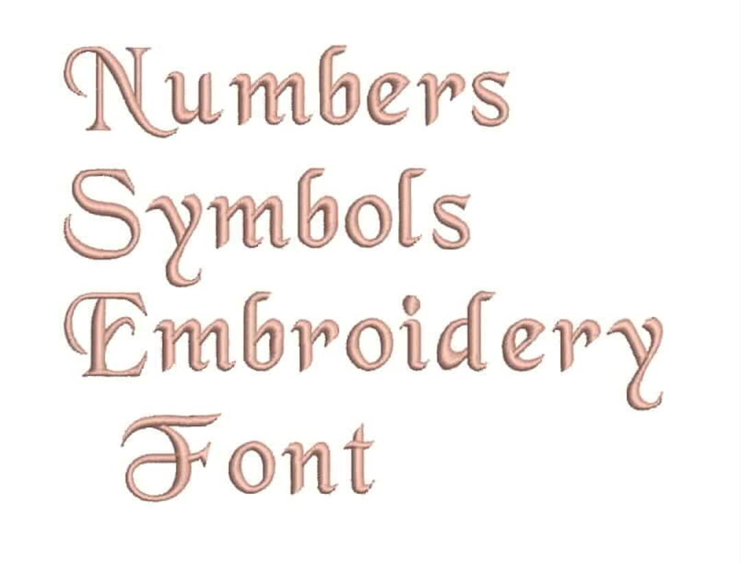 Machine Embroidery Font Designs Font Letters, Numbers, Symbols Font