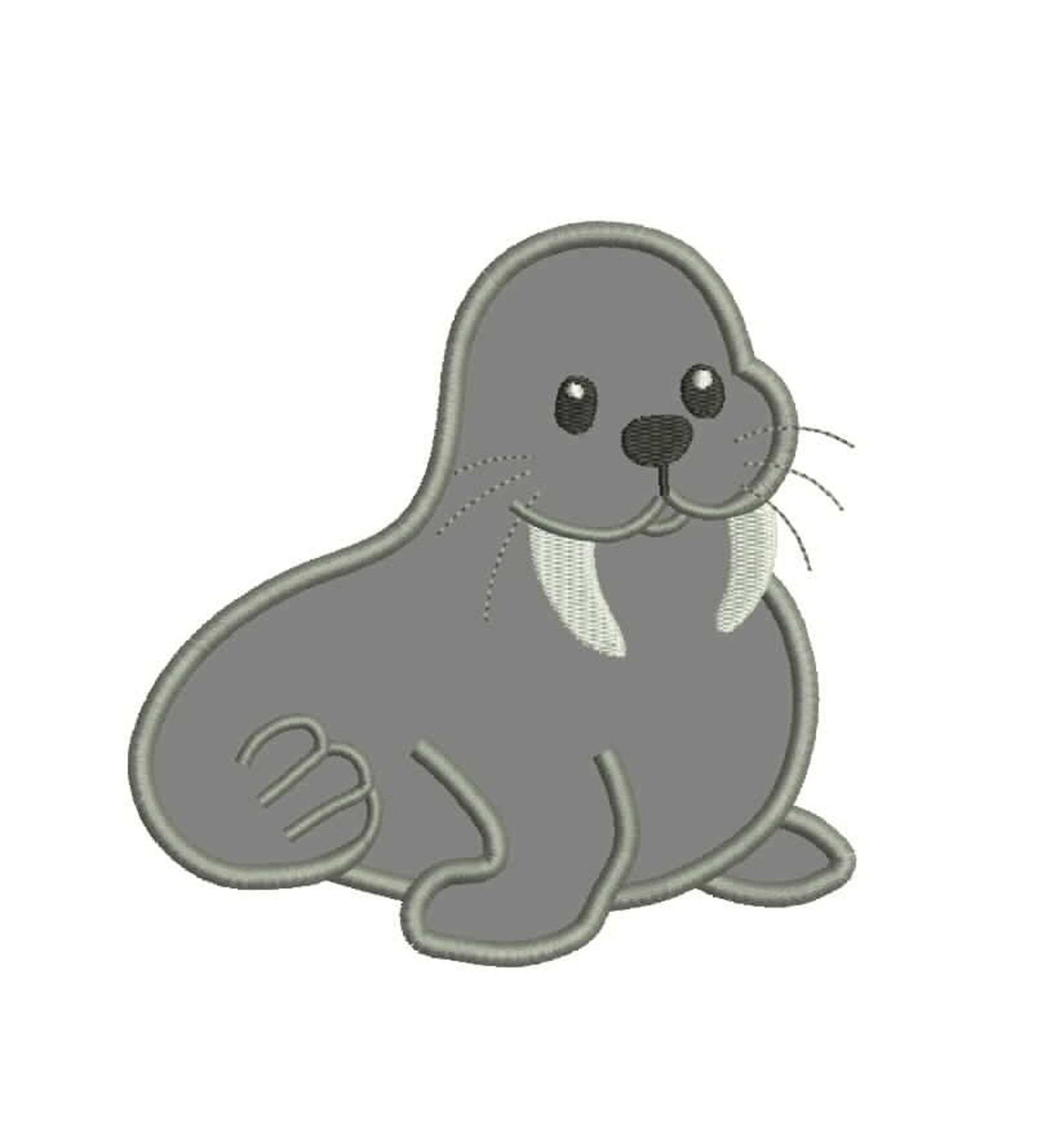 Seal Applique Machine Embroidery Designs Appliqué Design Etsy