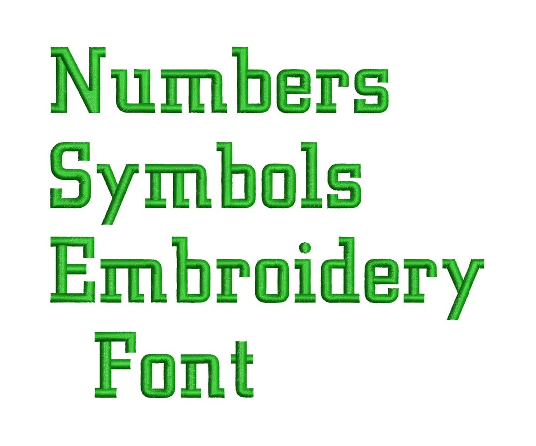 Machine Embroidery Font Designs Font Letters, Numbers, Symbols Font
