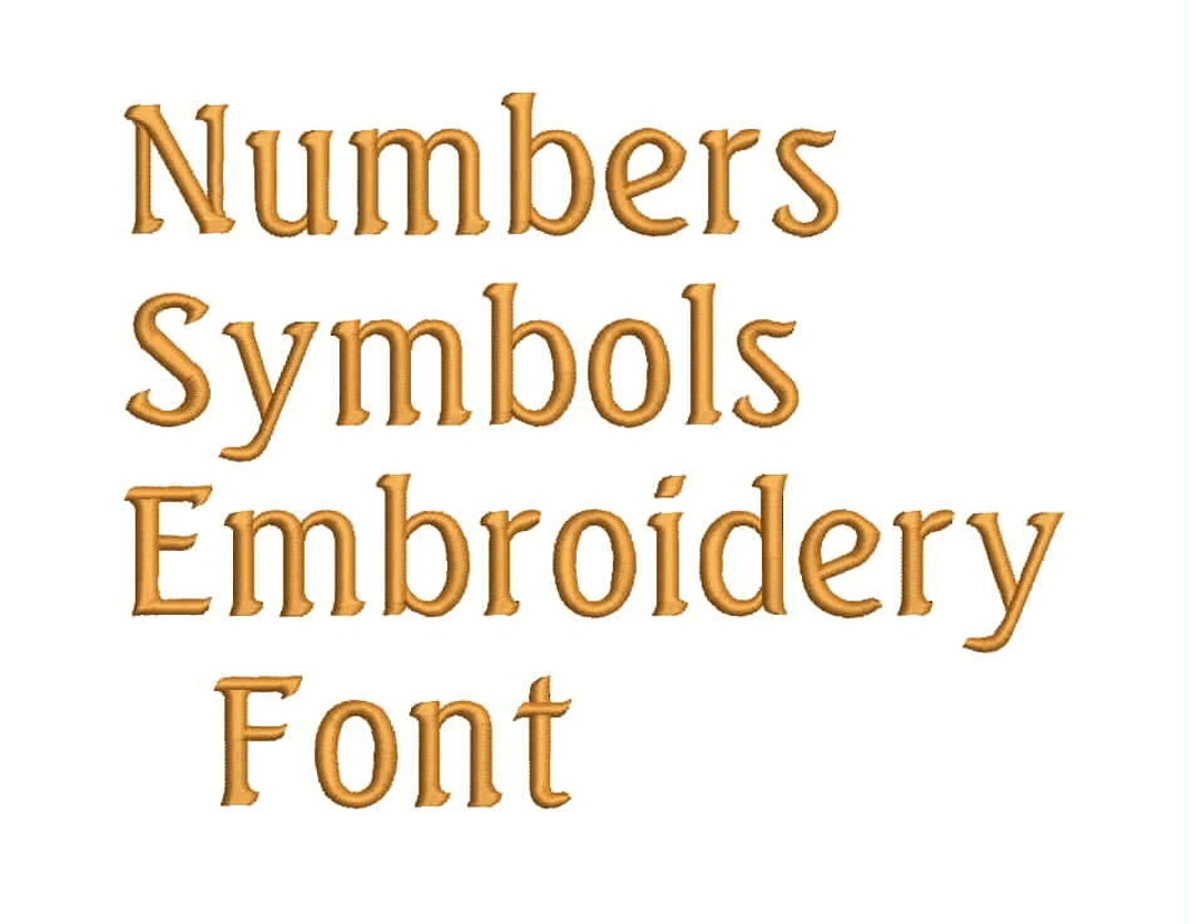 Machine Embroidery Font Designs Letters Numbers Symbols Alphabet 0.5, 0