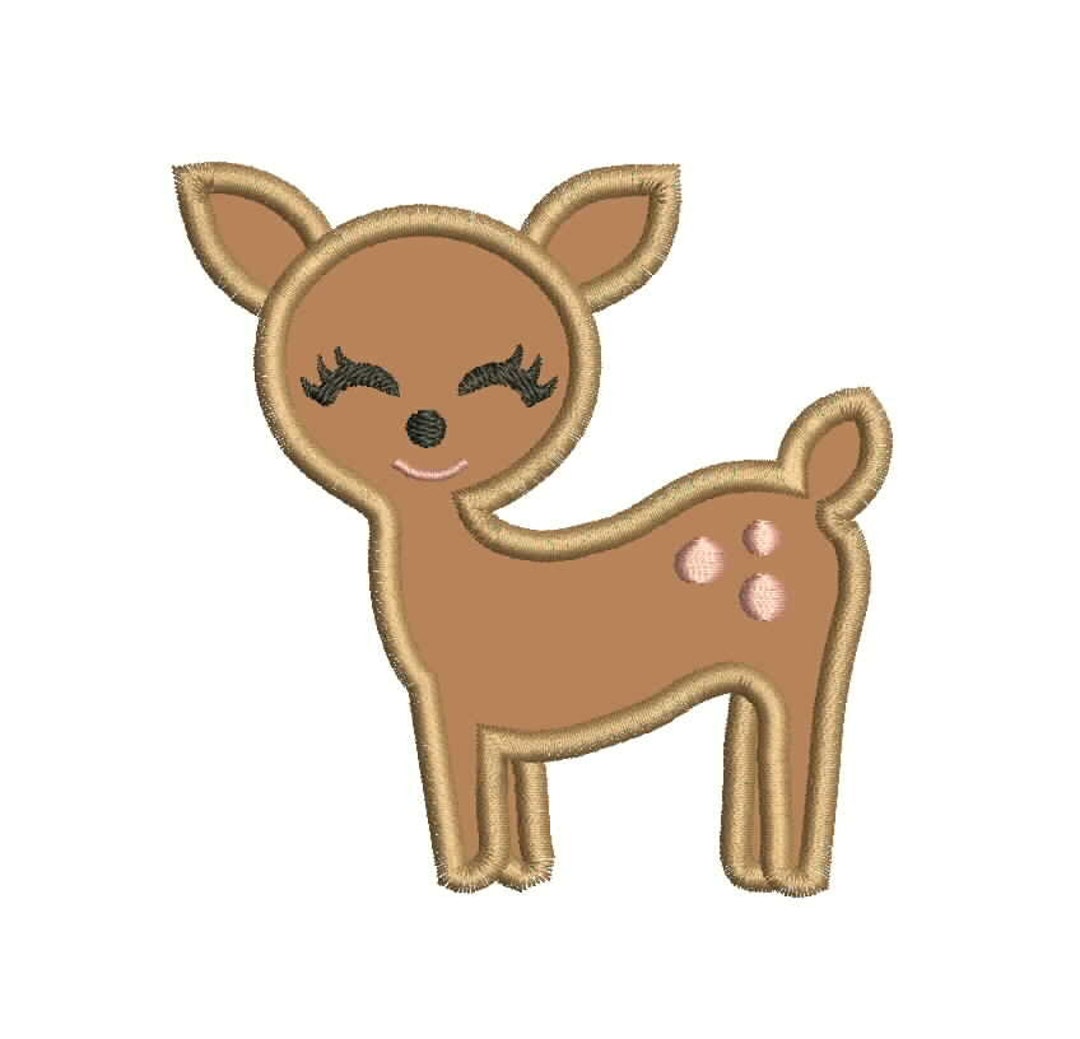 Deer Applique Machine Embroidery Designs Appliqué Design Etsy