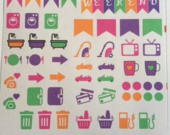 100+ Monthly planner sticker kit for erin condren kiki k filofax plum planner websters pages