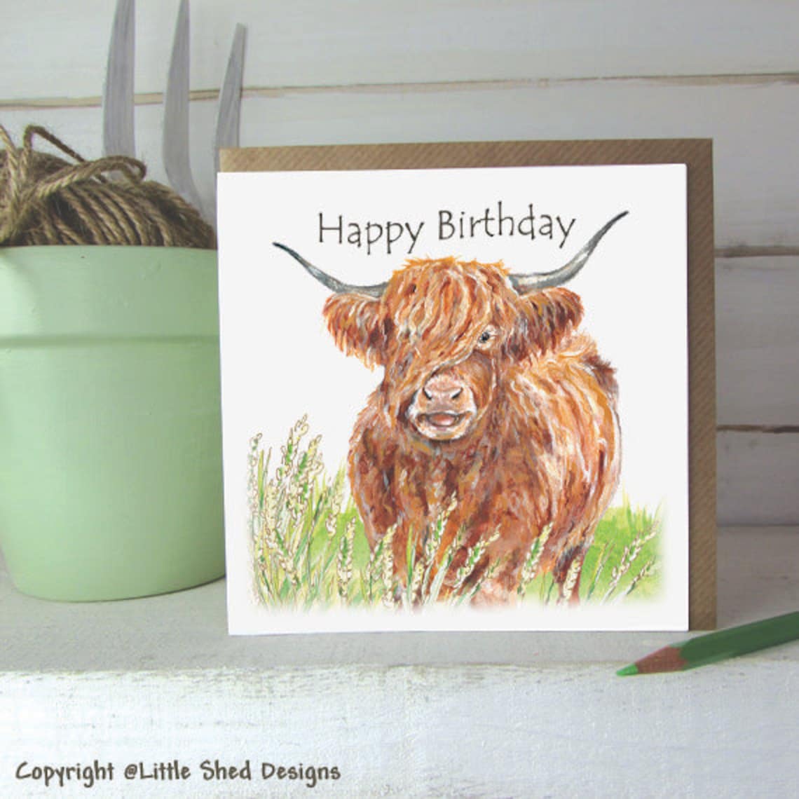 scottish highland cattle happy birthday