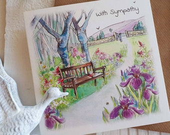 Sympathy Card - Bereavement  -  Condolences Card - Gardening Cards