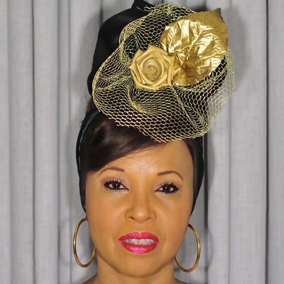 FABRIC HEAD PIECE - Black Headpiece - Unique Headdress  display picture 3