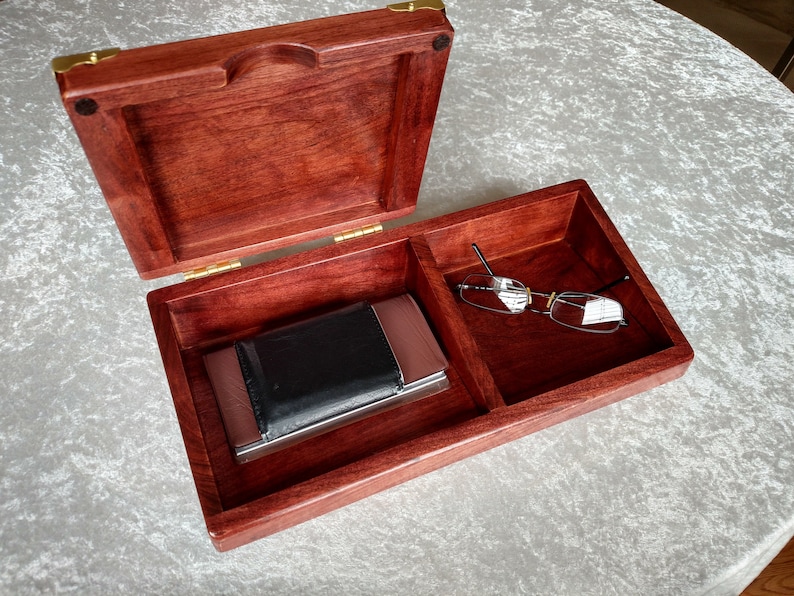 Desk Organizer Desk Tray Mens Valet Box Nightstand Tray Etsy