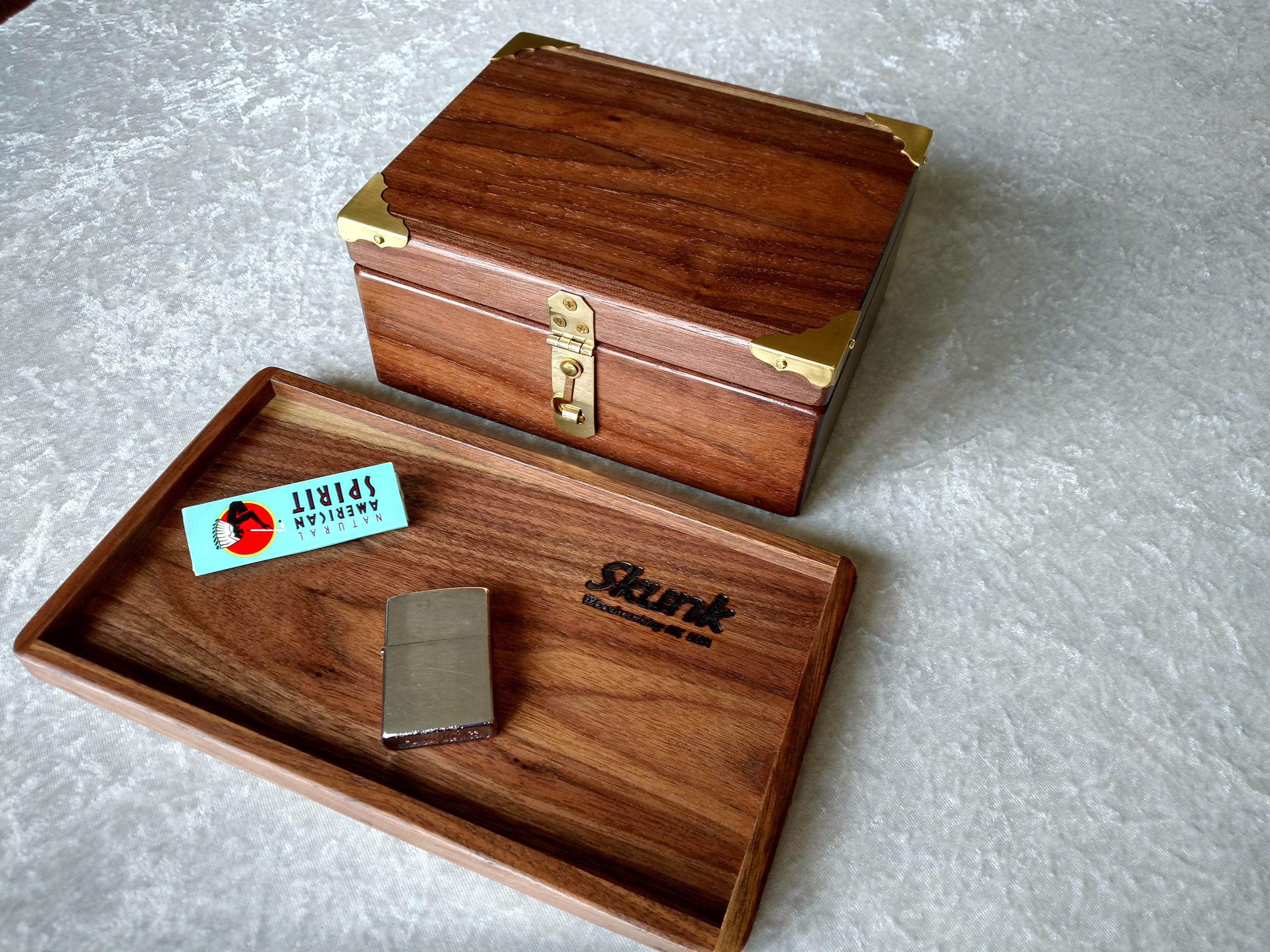 Stash box and rolling tray glass pipe box cash box secret Etsy