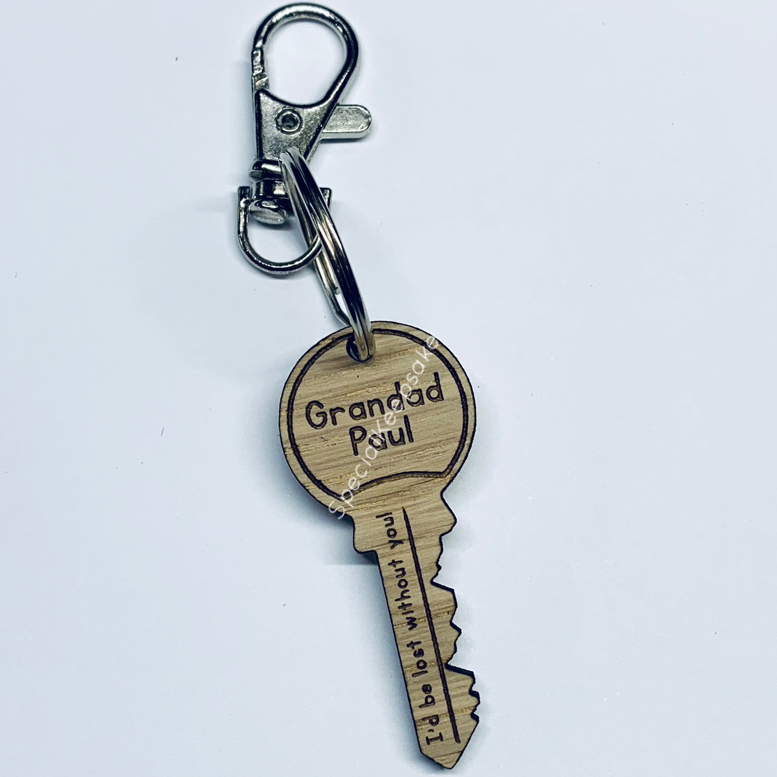 Key shaped keyring clearance