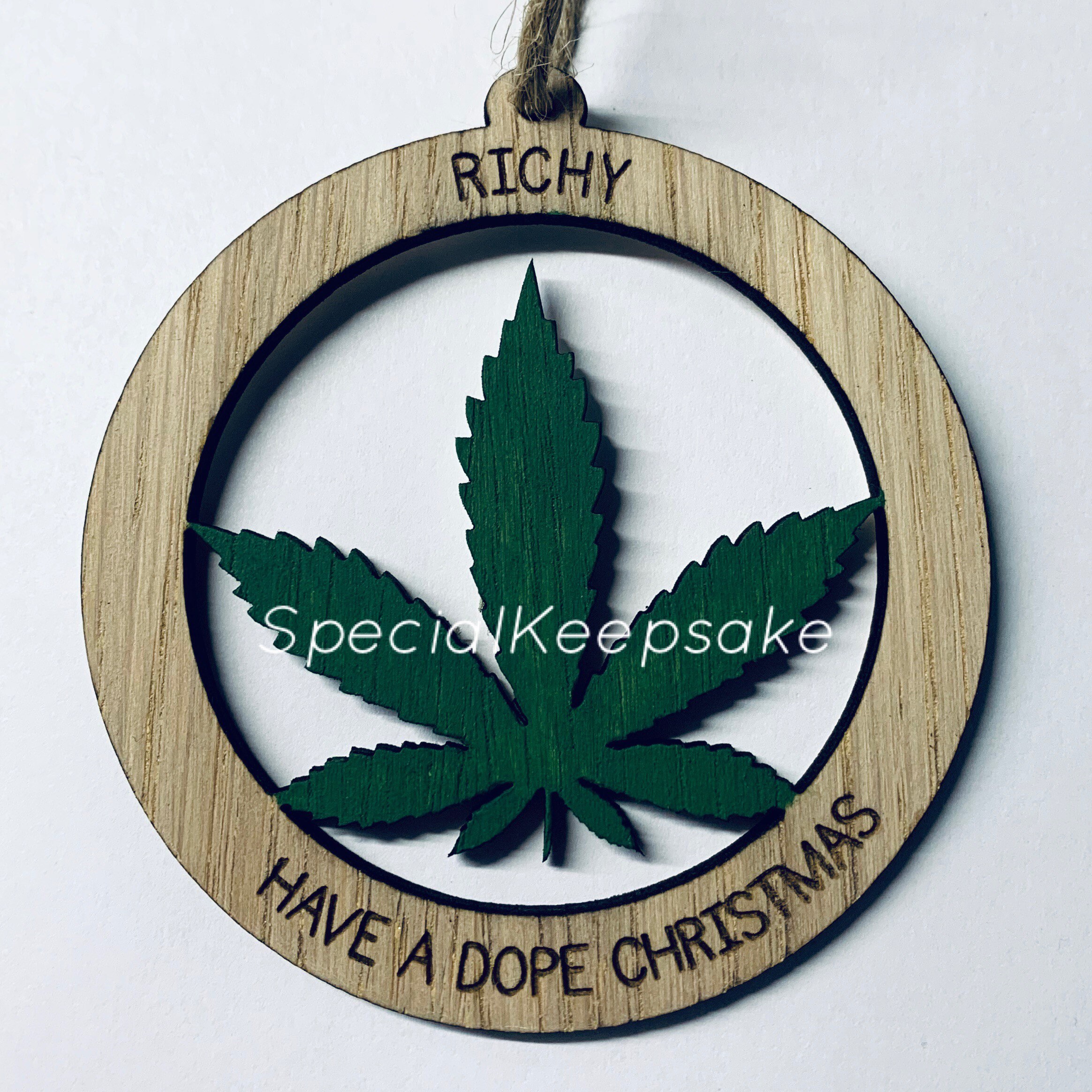 Personalised Marijuana Cannabis Leaf Weed Decoration Bauble - Etsy