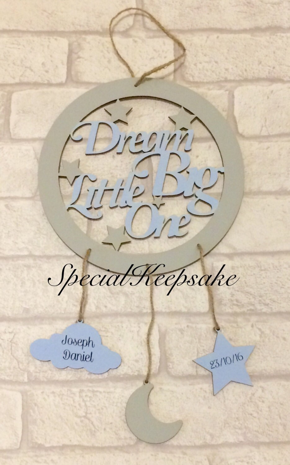 Personalised Wooden Dream Catcher Baby Nursery Gift Spiritual Etsy