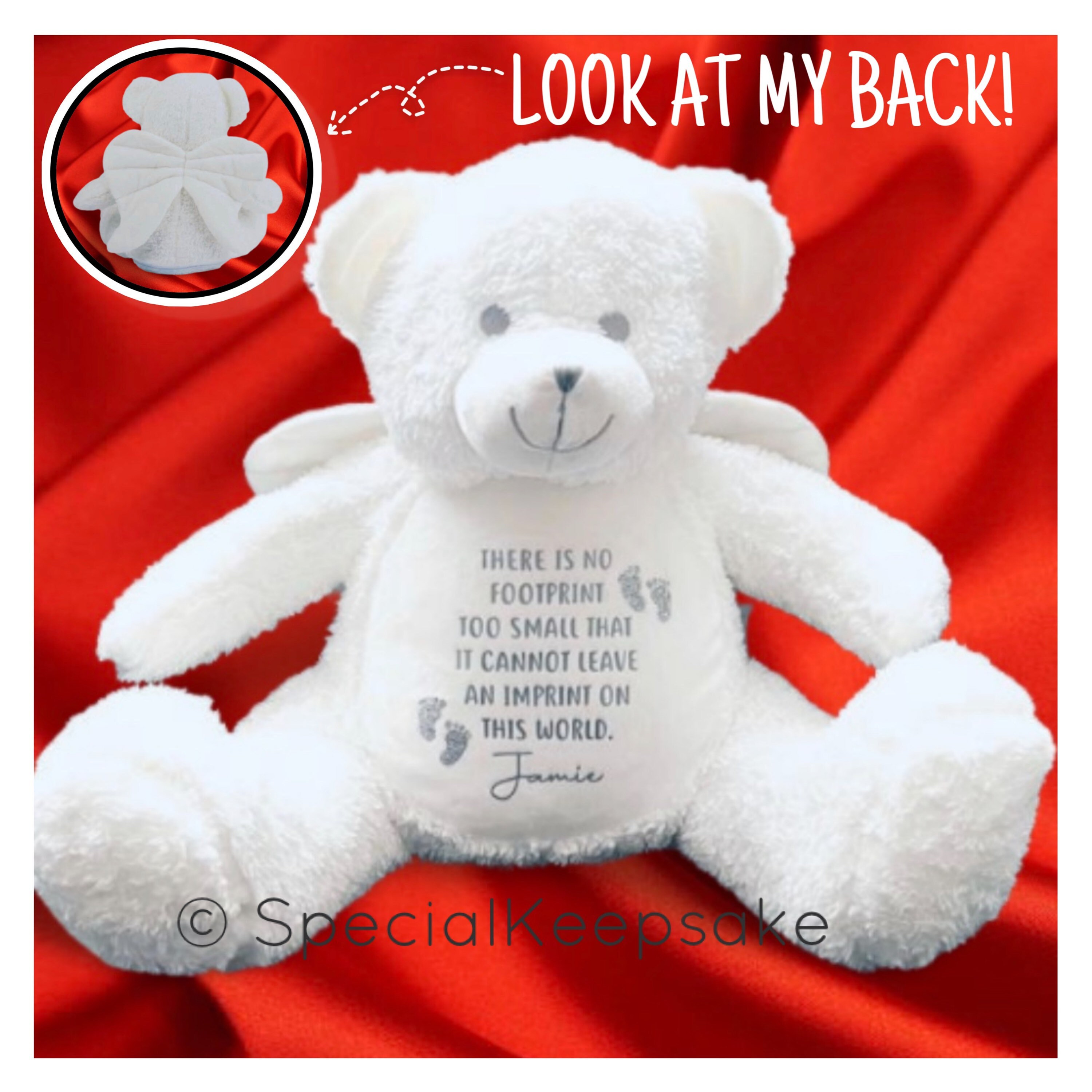 Oso de peluche personalizado con texto e imagen personalizada, oso de  peluche personalizado para familiares y amigos, regalos impresionantes para