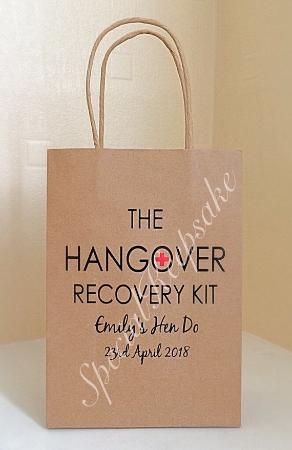 Personalised Brown Paper Kraft Hen Party Bridal Bags Wedding Etsy