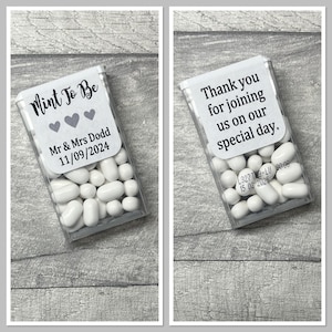 Personalised Wedding Tic Tac Mints Favour Favor Table Gift Unique Mr & Mrs Bride Groom Guest Sweets Mint To Be Keepsake Momento Decoration