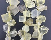 Approx 46pcs,Natural top Drilled nugget lemon crystal Quartz, Citrine Quartz,Small Chunk Drilled Raw Crystal Pendants Necklace 8-13x10-18mm