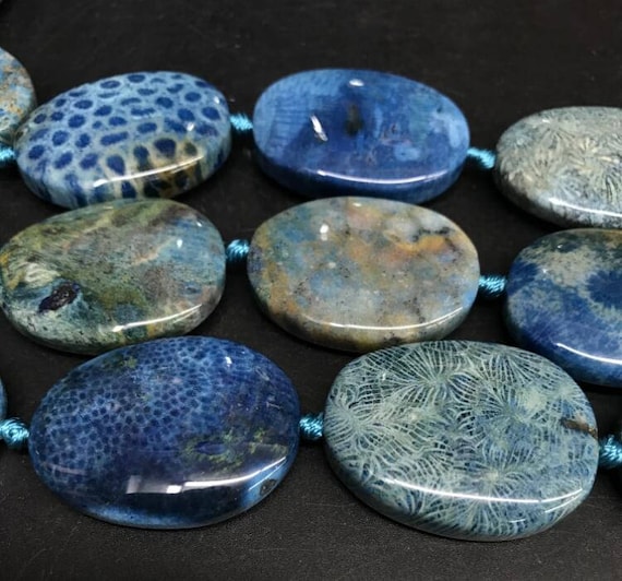 12X8MM CHALCEDONY BLUE AGATE GEMSTONE OVAL LOOSE BEADS 15.5/"