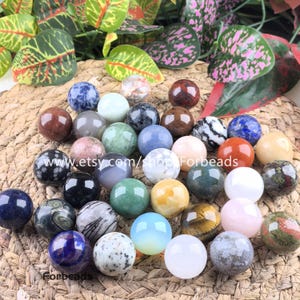 25mm Gemstone Sphere,Healing Crystal Ball Set,Reiki Quartz Round Beads Pocket Stone