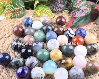 25mm Gemstone Sphere,Healing Crystal Ball Set,Reiki Quartz Round Beads Pocket Stone