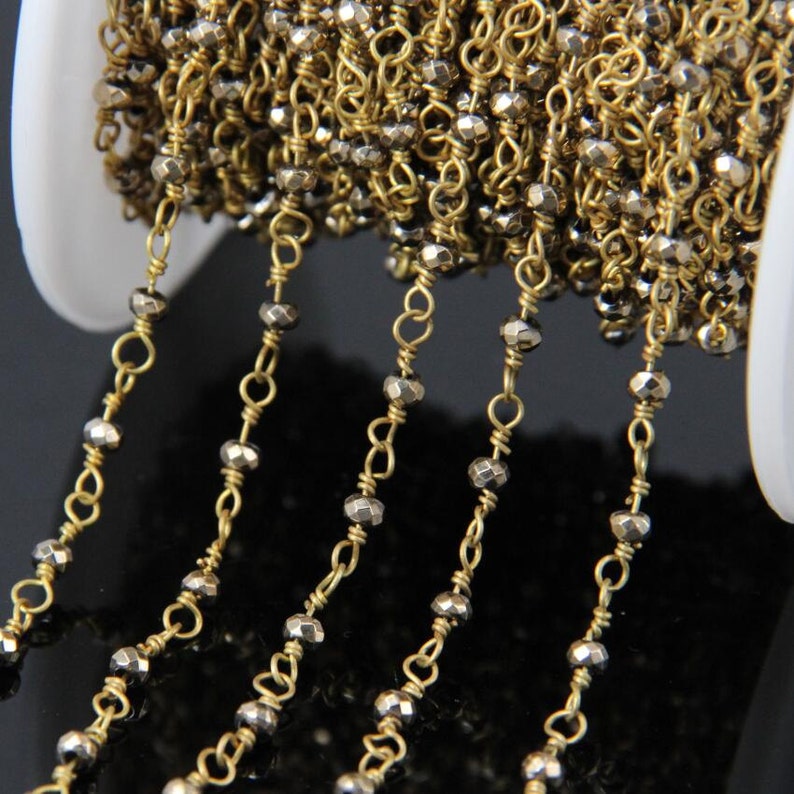 2x3mm Tiny Glass Beads Making Necklace Findingstitanium Gold Etsy