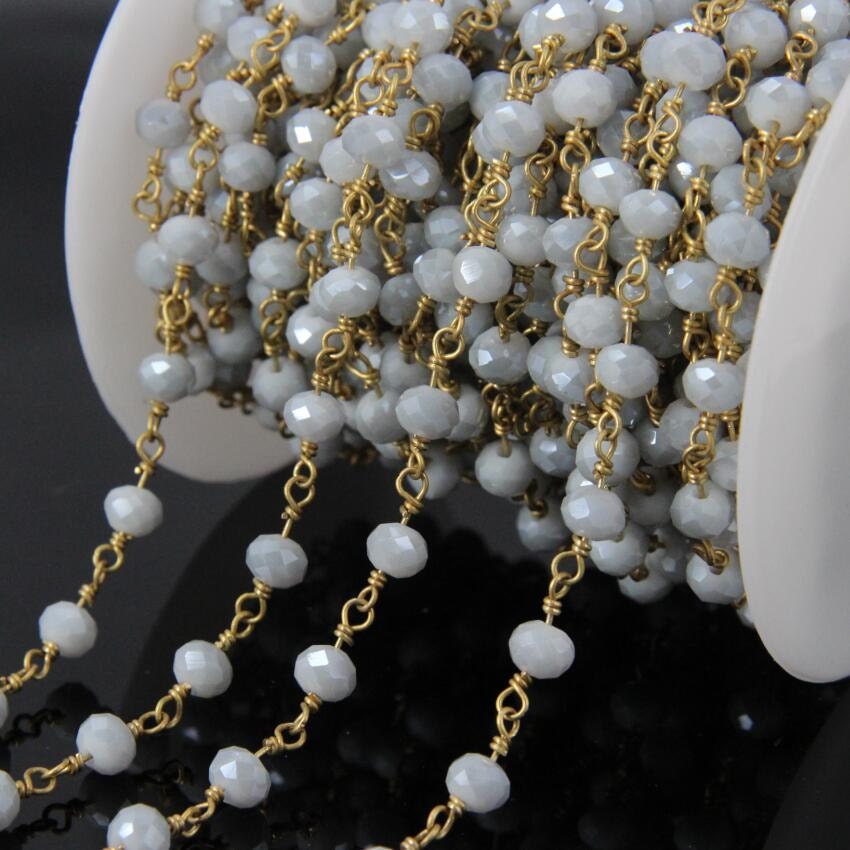 4x6mm wholesale beading chains jewelry suppliesgrey white Etsy 日本