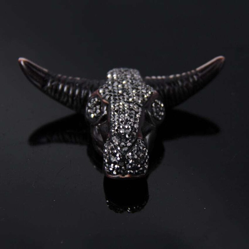 3pcs oxhead pendant,Ox bone Rhinestone Pendant,bull head pendant,Fine Jewelry Findings 67-69x46-47mm