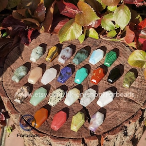 20x30mm Healing Gemstone Coffin,Reiki Crystal Coffin Home Decor,Energy Quartz Labradorite Amethyst Obsidian Coffin Plank for Jewelry Making