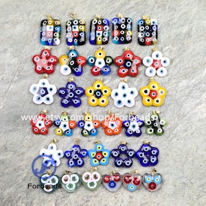 Enamel Star Pendants Colorful Glazed Lampwork Beads Heart Rectangle Charms Necklace DIY Jewelry Making